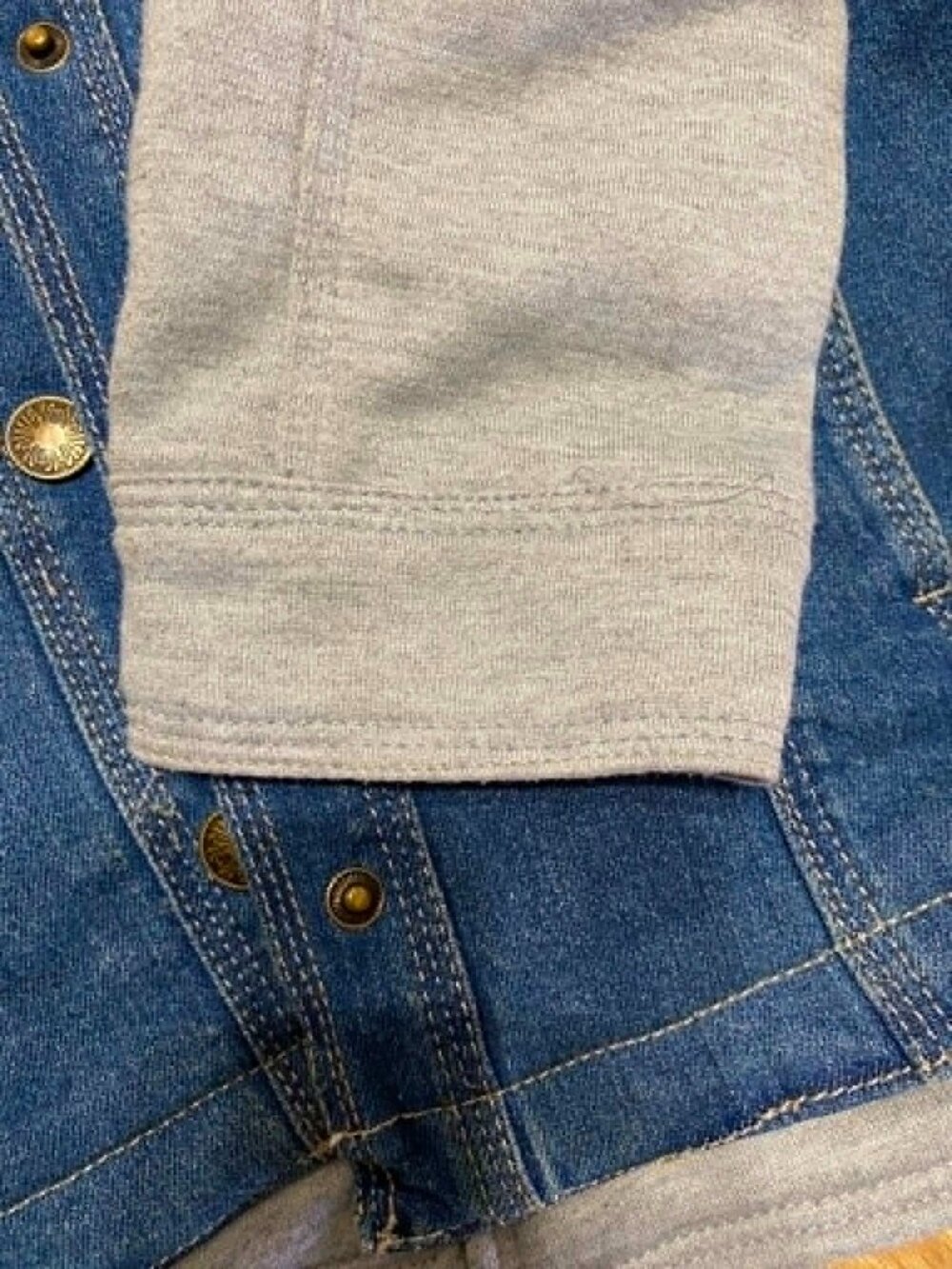 North Style Women's Layered Fleece & Denim Jacket size M - Picture 6 of 9